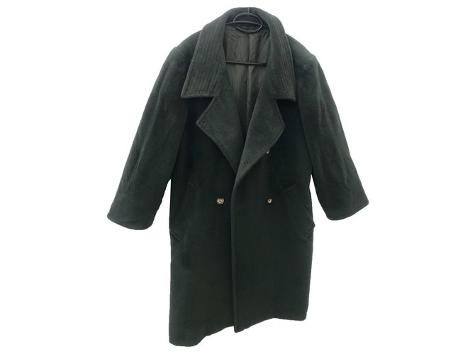 Max Mara Coats, Outerwear Dark green Wool  ref.256516