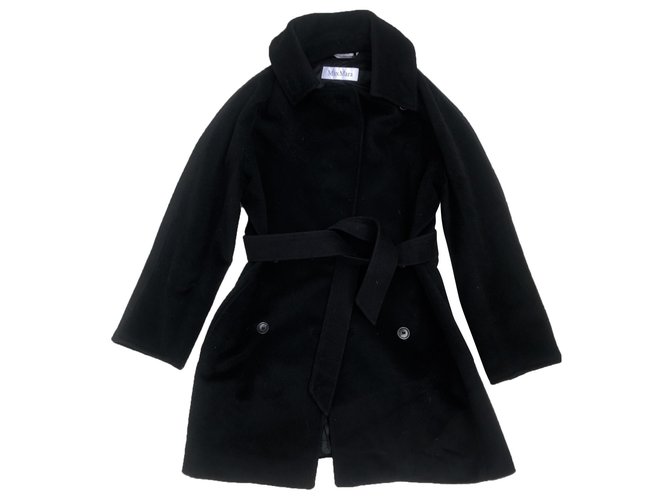 Max Mara Coats, Outerwear Black Wool  ref.256520