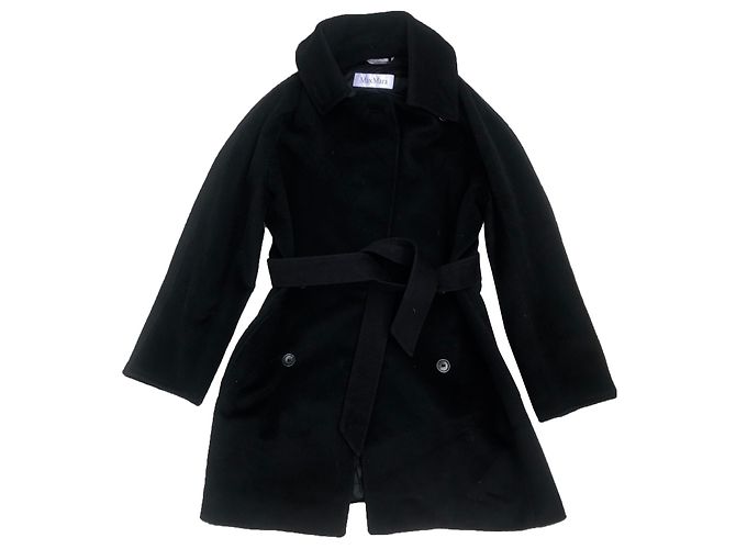 Cappotto Max Mara in lana nero