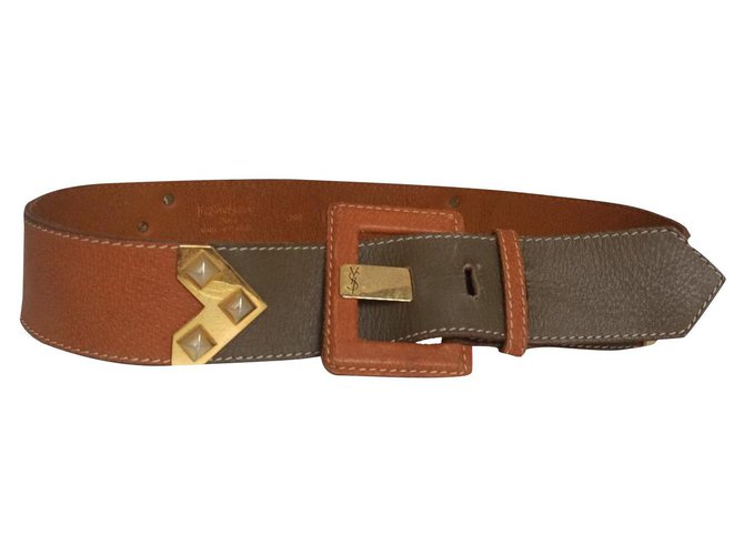 Yves Saint Laurent vintage belt Multiple colors Leather  ref.256528