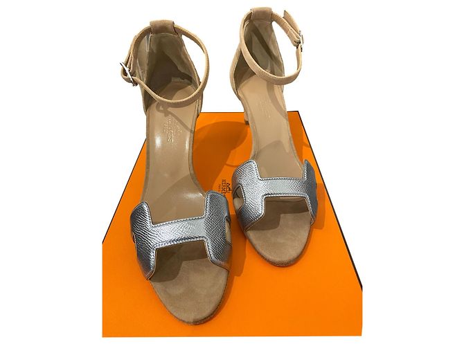 Hermès Sandálias 70 Premiere Bege
