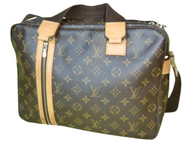 Louis Vuitton briefcase Dark brown Cloth  ref.256666