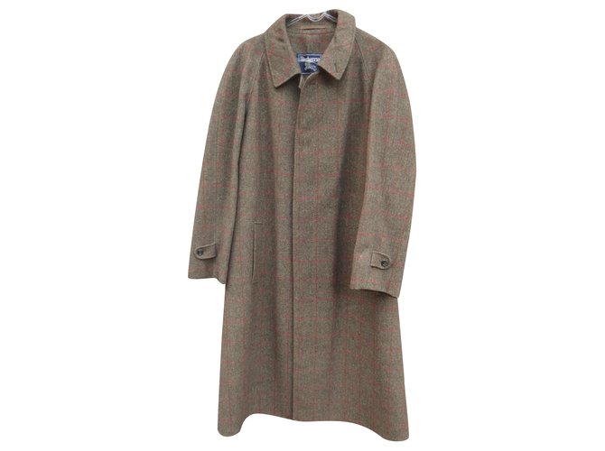 Burberry men's coat 52 Brown Wool  ref.256764