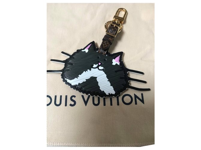 Louis Vuitton Pumpkin Cat Cuir Marron Noir Rose Blanc Bijouterie dorée  ref.256783