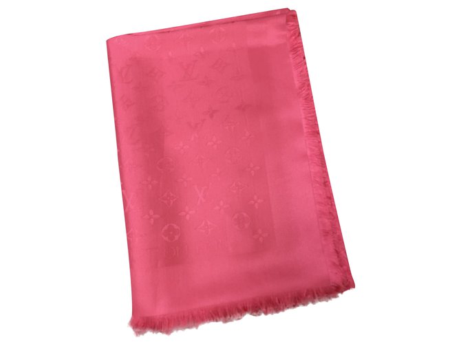 Louis Vuitton rosa Schal Pink Seide  ref.256785
