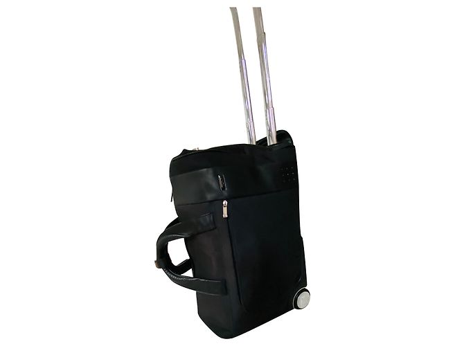 Autre Marque Trolley TUMI Weekend in pelle nera e nylon Nero Argento
