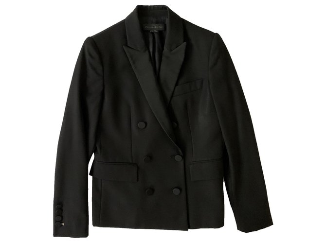 Stella Mc Cartney Esmoquin negro chaqueta negra Lana  ref.256940