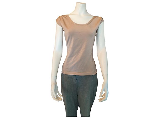 Chloé Silk Wrap Blouse Beige