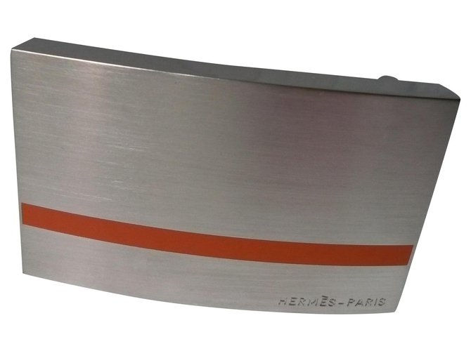 Hermès HERMES Men's belt buckle New Rare model 32 MM Silvery Steel  ref.257017