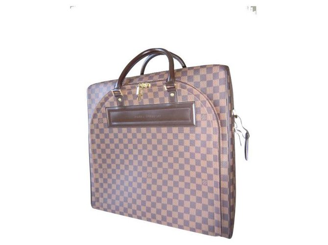 Louis Vuitton Nolita suitcase Dark brown Cloth  ref.257018