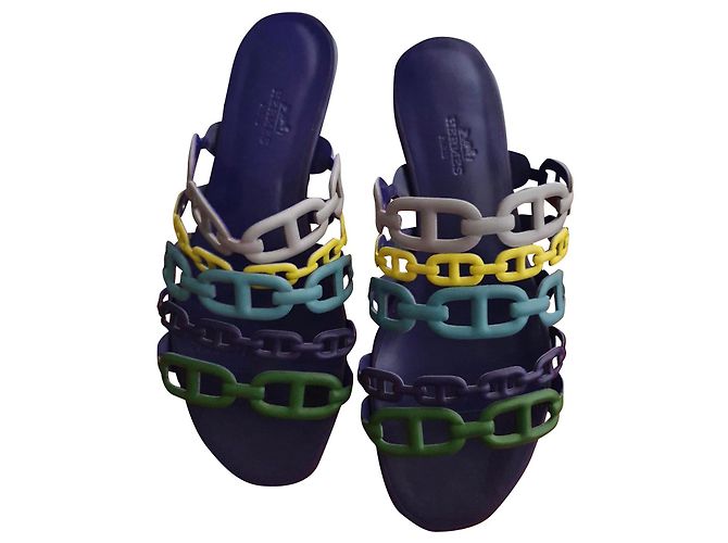 Hermès Sandals Turquoise