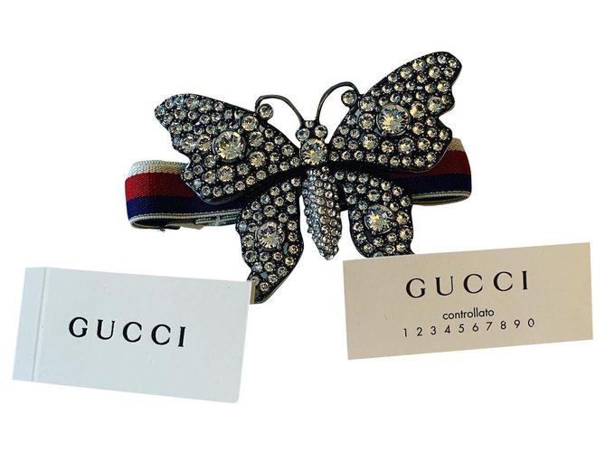 Gucci Braccialetto di cristallo farfalla  ref.257051