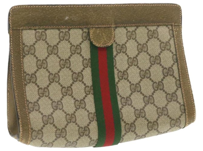 Gucci Clutch bag Beige Leather ref.257095 Joli Closet