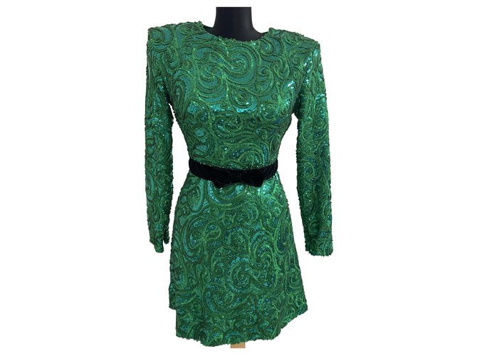 Autre Marque Dresses Dark green Polyester  ref.257254