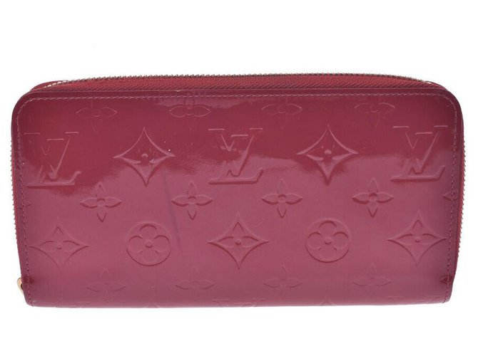 Louis Vuitton Zippy Wallet Cuir vernis Rouge  ref.257259