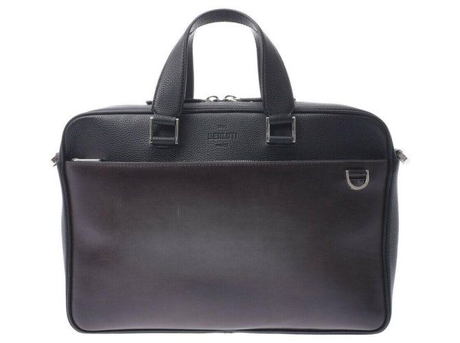 Berluti Briefcase Black Leather  ref.257263