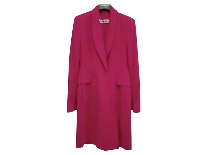 Christian Dior manteau en laine rose Sz.38  ref.257274