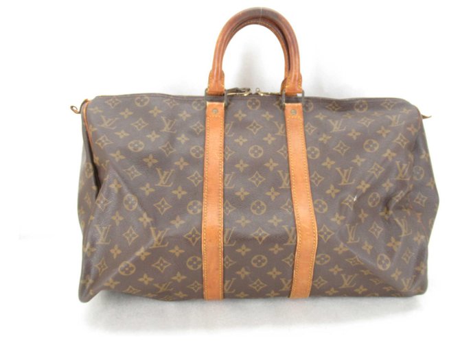 Louis Vuitton Keepall 45 Brown Cloth  ref.257288