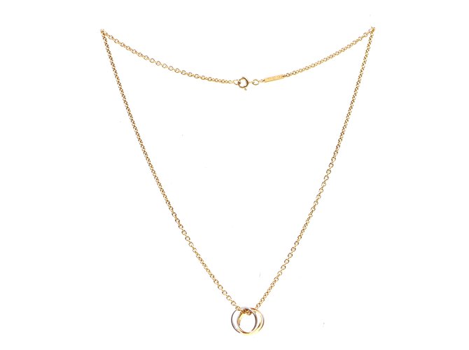 Love cartier 18K Gold 750 Trinity Ring Charms Necklace Golden Yellow gold  ref.257354