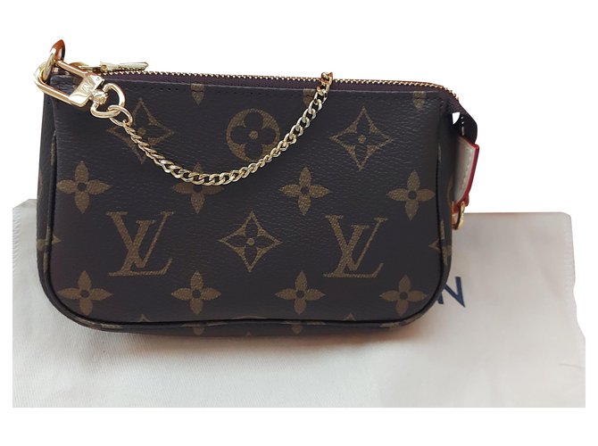 Louis Vuitton Mini pochette accessoires monogram Brown Cloth  ref.257390
