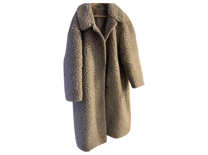 Cos Coats, Outerwear Beige Wool  ref.257403