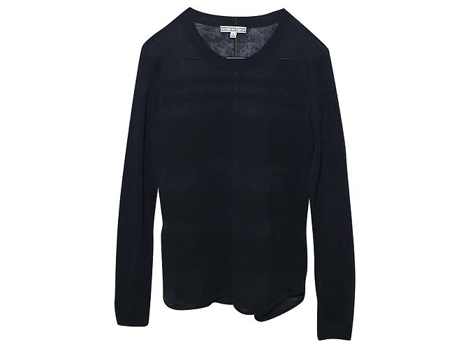 Blusa Dagmar nera trasparente a maniche lunghe Nero