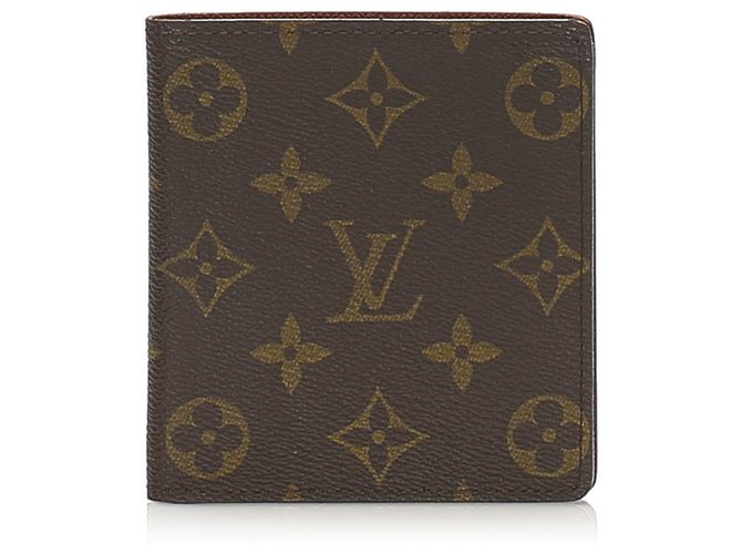 Portamonete monogramma marrone Louis Vuitton Tela  ref.257482