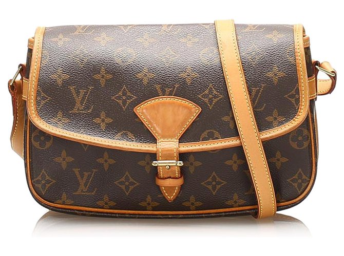 Louis Vuitton Brown Monogram Sologne Leather Cloth  ref.257508