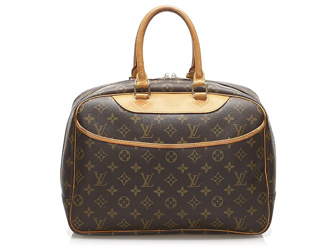 Louis Vuitton Brown Monogram Deauville Leather Cloth  ref.257536