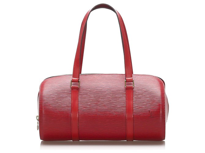 Louis Vuitton Red Epi Soufflot Rosso Pelle  ref.257561