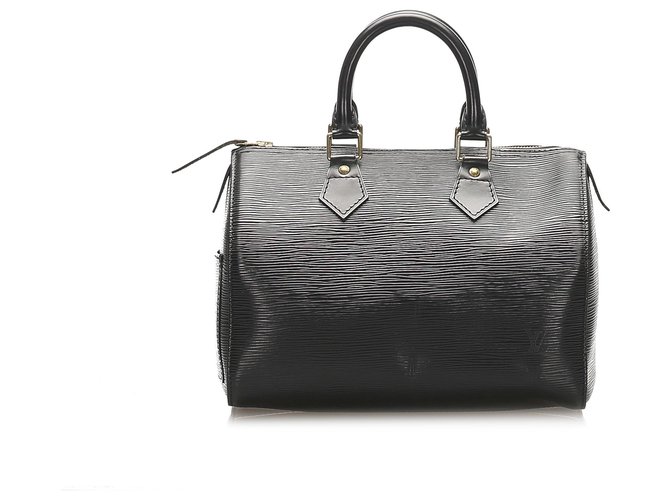 Louis Vuitton Black Epi Speedy 25 Leather  ref.257583