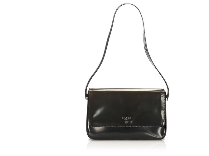 Cleo Small Leather Shoulder Bag in Green - Prada | Mytheresa