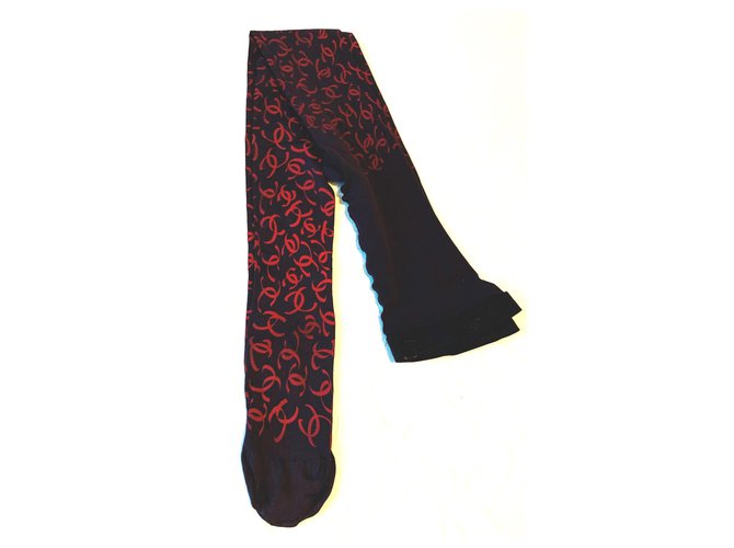 Chanel Pants, leggings Dark red Navy blue Polyamide  ref.257643