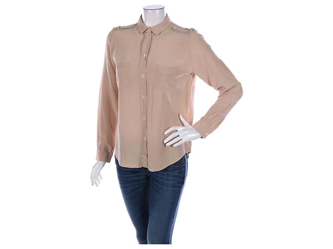 Filippa K Seidenhemd Beige M
