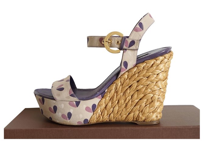 Louis Vuitton sandali Multicolore Seta  ref.257763
