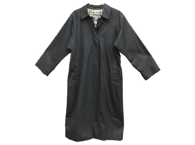 Burberry woman raincoat vintage t 42 Black Cotton Polyester  ref.257764