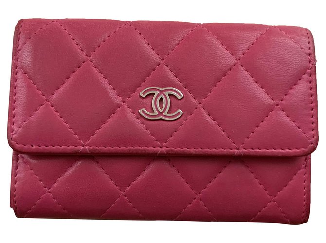 Chanel borse, portafogli, casi Rosa Pelle  ref.257936