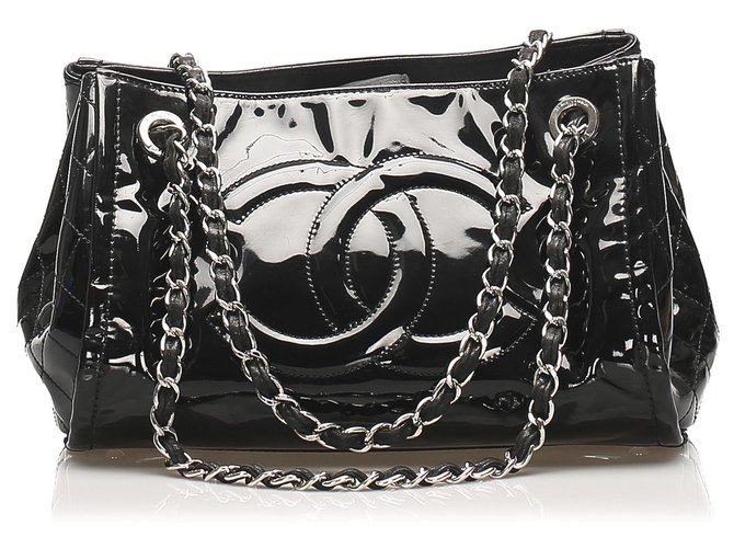 chanel patent leather tote