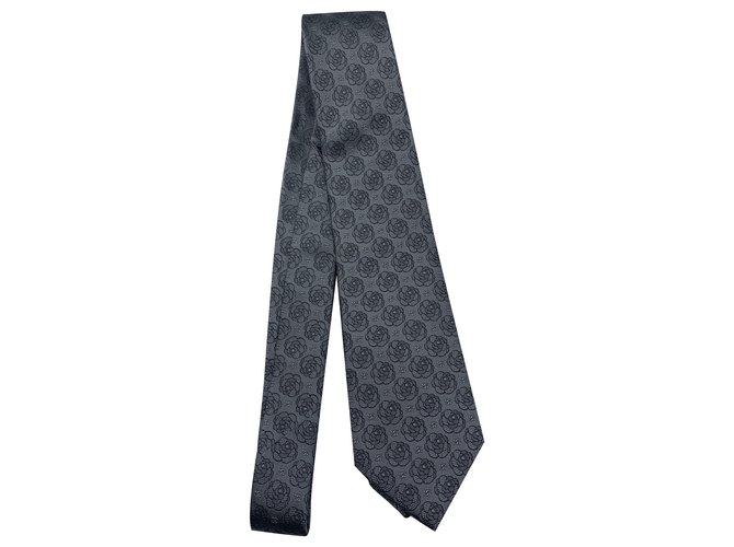 Chanel Ties Grey Silk