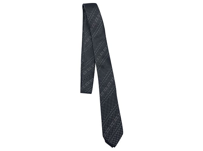 Chanel Ties Grey Silk
