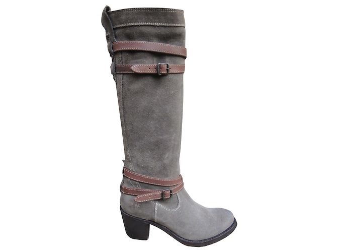 Botas de ante Frye Taupe 36 Gris pardo