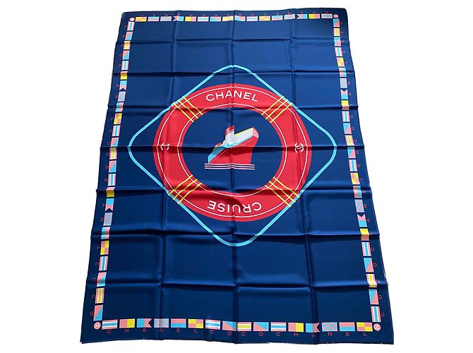 Estolas Chanel Blue Azul