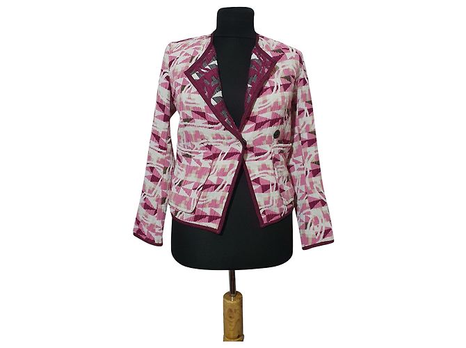 Blazer Maje Rosa e Viola in Cotone e Viscosa Taglia 36 Multicolore Porpora