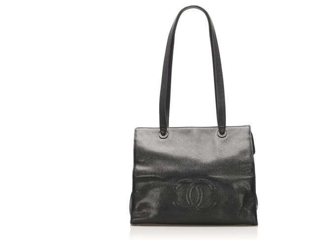 Chanel Black CC Leather Shoulder Bag  ref.258501