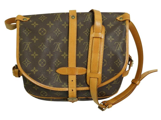 Louis Vuitton Monogram Saumur 30 Crossbody Bag Brown Leather  ref.258438