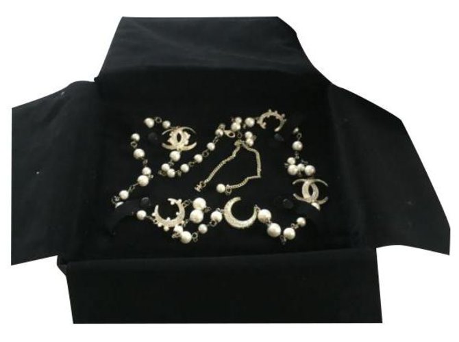 Chanel Colliers Perle Bijouterie dorée  ref.258471