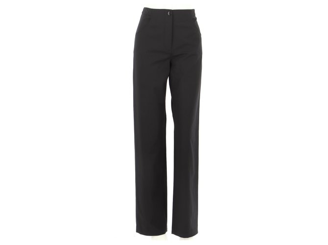 Chanel Pantalon Coton Noir  ref.258601