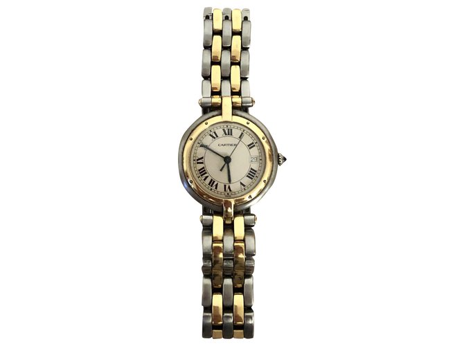 Cartier Panthère Vendome Gold and Steel Watch Silvery  ref.258614