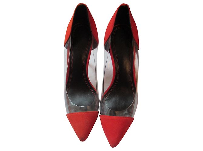 Escarpins Sandro en cuir rouge transparent 36