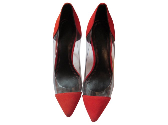 Sandro Talons Cuir Rouge  ref.258621